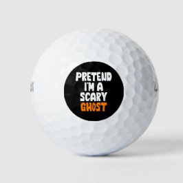 Doe alsof ik een enge geest Halloween kostuum ben Golfballen