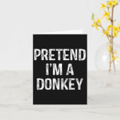 Doe alsof ik een ezel ben Grappige grap Humor Spre Kaart (Gele Bloem)