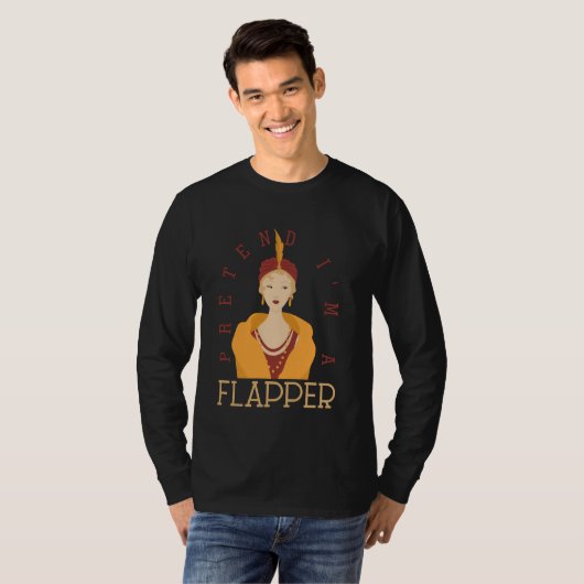 Doe alsof ik een flapper bobbed haar subcultuur Ha T-shirt (Voorkant volledig)