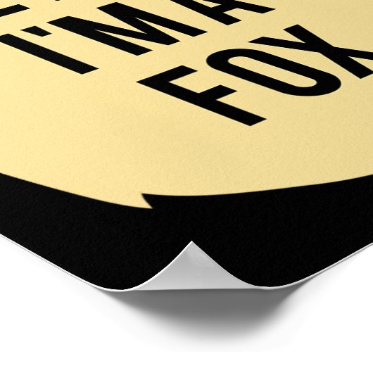 Doe alsof ik een Fox kostuum grappig Halloween fee Poster (Hoek)