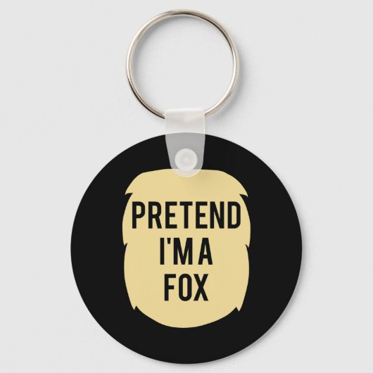 Doe alsof ik een Fox kostuum grappig Halloween fee Sleutelhanger (Voorkant)