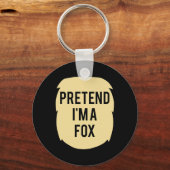 Doe alsof ik een Fox kostuum grappig Halloween fee Sleutelhanger (Voorkant)