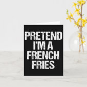 Doe alsof ik een Franse frites kostuum grappige lu Kaart (Gele Bloem)