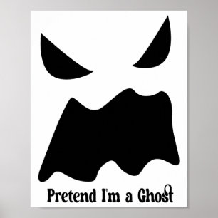 Doe alsof ik een geest ben - Halloween Ghost Face Poster