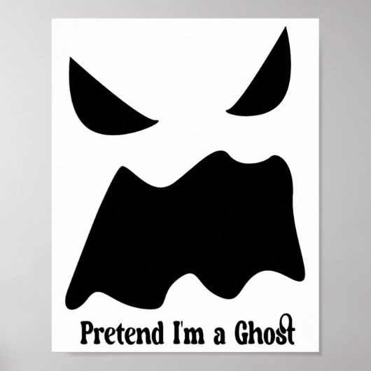Doe alsof ik een geest ben - Halloween Ghost Face Poster (Voorkant)