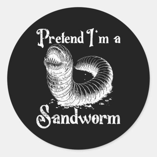 Doe alsof ik een grappig Halloween kostuum ben Ronde Sticker (Voorkant)