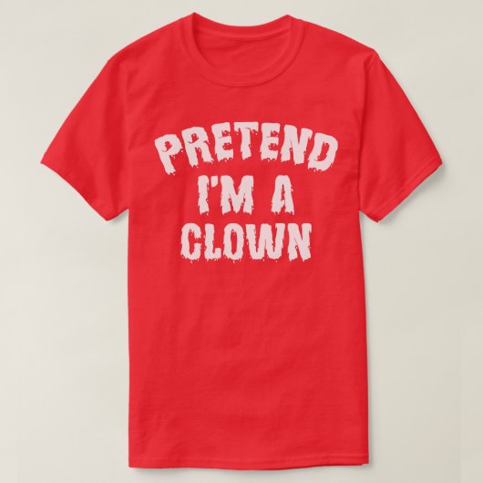 Doe alsof ik een grappig Halloween kostuum ben T-shirt (Design voorkant)