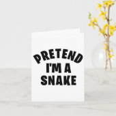 Doe alsof ik een grappige slang ben Lazy Halloween Kaart (Gele Bloem)