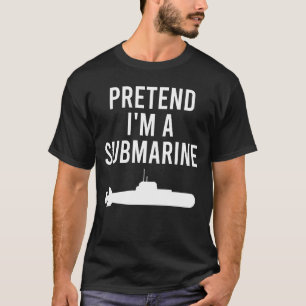 Doe alsof ik een Halloween grap voor een duikboot T-shirt