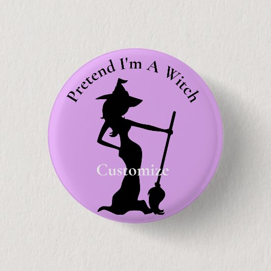 Doe alsof ik een heks ben Thunder_Cove Ronde Button 3,2 Cm (Voorkant)