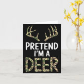 Doe alsof ik een hert ben Luie mannen Vrouwen Grap Kaart (Gele Bloem)