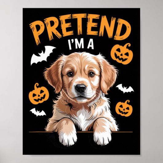 Doe alsof ik een Hondenliefhebber's grappige Hallo Poster (Voorkant)