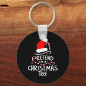 Doe alsof ik een kerstboom ben Easy Fun kostuum Sleutelhanger (Voorkant)