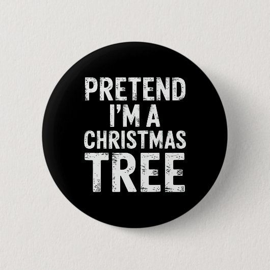 Doe alsof ik een kerstboom ben Kerstpyjama kostuum Ronde Button 5,7 Cm (Voorkant)