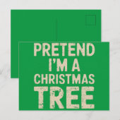 Doe alsof ik een kerstboom kerstkostuum ben briefkaart (Voorkant / Achterkant)