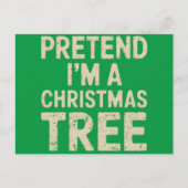 Doe alsof ik een kerstboom kerstkostuum ben briefkaart (Voorkant)