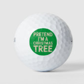 Doe alsof ik een kerstboom kerstkostuum ben golfballen (Voorkant)