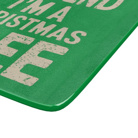 Doe alsof ik een kerstboom kerstkostuum ben snijplank (Hoek)