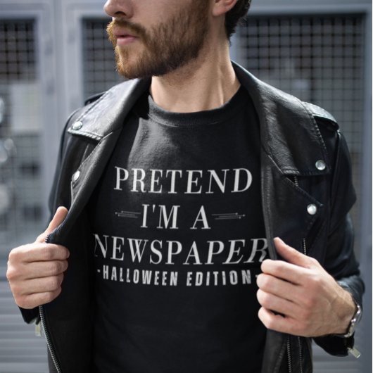 Doe alsof ik een krantengrappig Halloween kostuum Tri-Blend Shirt