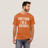 Doe alsof ik een krokodil ben grappig Halloween ko T-shirt (Voorkant volledig)