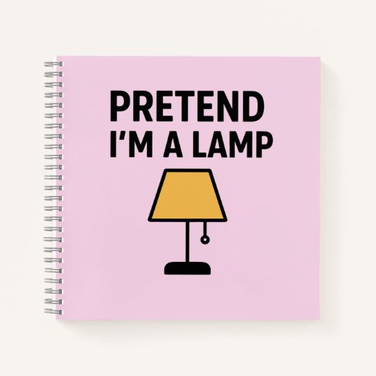Doe alsof ik een lamp ben Grappig lamp notitieboek (Voorkant)