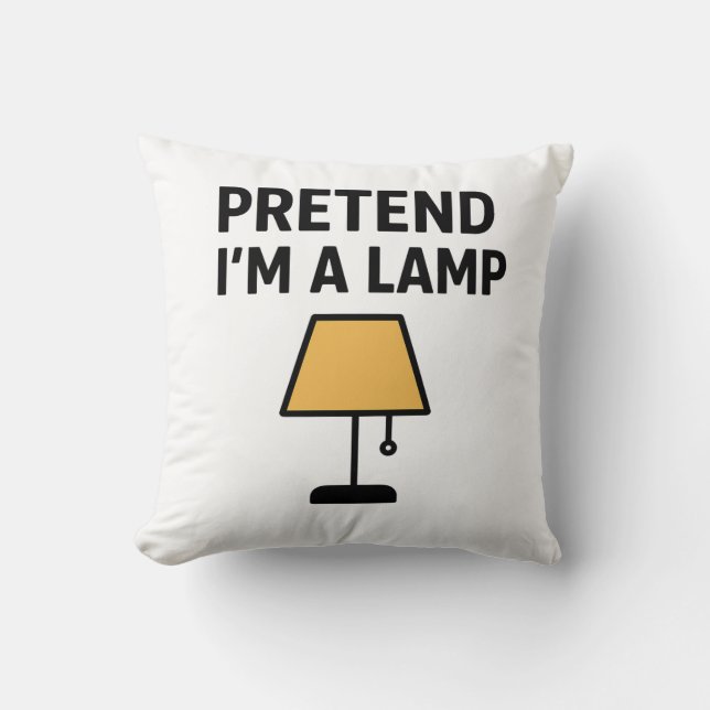 Doe alsof ik een lamp ben Grappige geïllustreerde  Kussen (Voorkant)