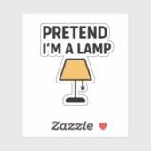 Doe alsof ik een lamp ben Moppertje Lamp Sticker (Vel)