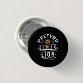 Doe alsof ik een leeuw ben Grappig Halloween Kostu Ronde Button 3,2 Cm (Voorkant /achterkant)