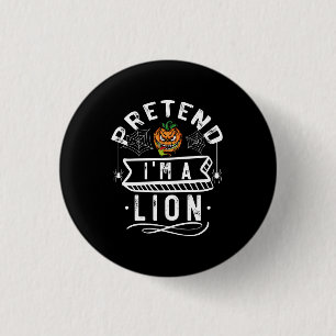 Doe alsof ik een leeuw ben Grappig Halloween Kostu Ronde Button 3,2 Cm