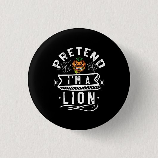 Doe alsof ik een leeuw ben Grappig Halloween Kostu Ronde Button 3,2 Cm (Voorkant)