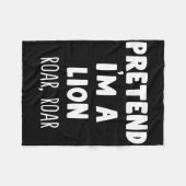 Doe alsof ik een leeuw brullende Halloween kostuum Fleece Deken (Voorkant (Horizontaal))