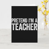 Doe alsof ik een leraren T-shirt voor volwassenen  Kaart (Gele Bloem)