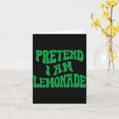 Doe alsof ik een limonade grappige luie Halloween Kaart (Gele Bloem)