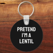 Doe alsof ik een linzen kostuum party grappige Hal Sleutelhanger (Voorkant)