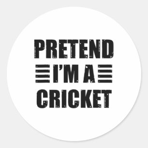 Doe alsof ik een luie, grappige, gemakkelijke cric ronde sticker