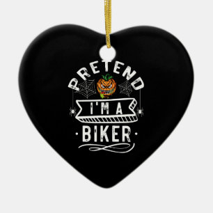 Doe alsof ik een motorrijder ben Funny Halloween K Keramisch Ornament