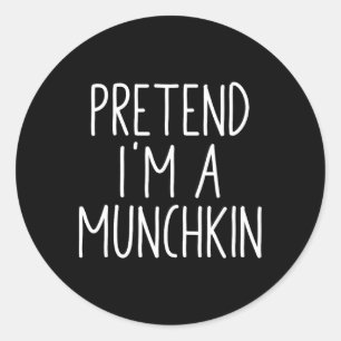Doe alsof ik een Munchkin grappig Halloween DIY ko Ronde Sticker
