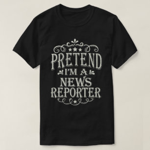 Doe alsof ik een nieuwsreporter ben Easy Halloween T-shirt