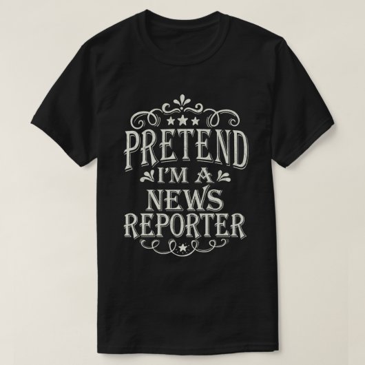 Doe alsof ik een nieuwsreporter ben Easy Halloween T-shirt (Design voorkant)