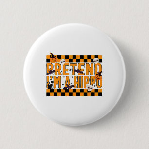 Doe alsof ik een nijlpaard kostuum grappig luie Ha Ronde Button 5,7 Cm
