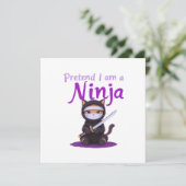 Doe alsof ik een ninja ben - grappig Halloween kos Kaart (Staand voorkant)