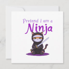 Doe alsof ik een ninja ben - grappig Halloween kos Kaart
