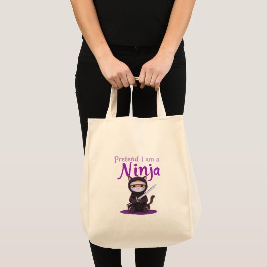 Doe alsof ik een ninja ben - grappig Halloween kos Tote Bag (Voorkant (product))