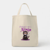 Doe alsof ik een ninja ben - grappig Halloween kos Tote Bag (Achterkant)