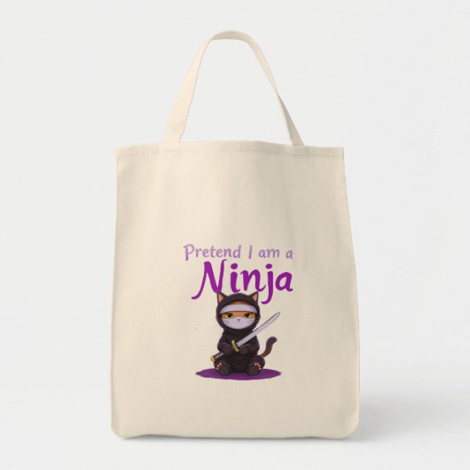 Doe alsof ik een ninja ben - grappig Halloween kos Tote Bag (Voorkant)