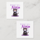 Doe alsof ik een ninja ben - grappig Halloween kos Vierkante Visitekaartje (Voorkant / Achterkant)