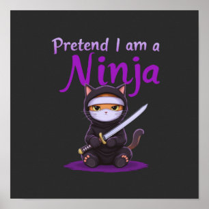 Doe alsof ik een ninja ben - Grappige Halloween ko Poster