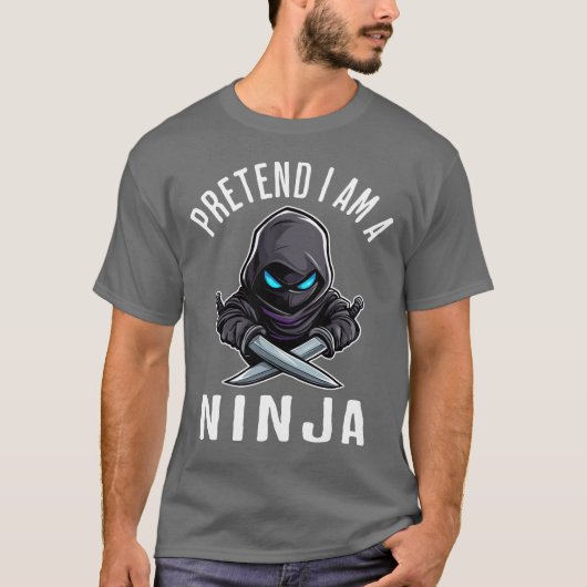 Doe alsof ik een ninja ben t-shirt (Voorkant)