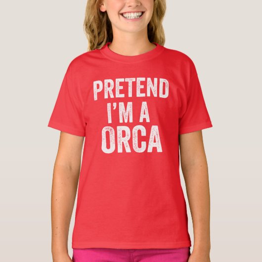 Doe alsof ik een orka leuk Halloween bijpassende k T-shirt (Voorkant)