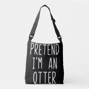 Doe alsof ik een otterkostuum ben Halloween Lazy E Crossbody Tas